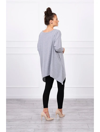 Oversize halenka šedá