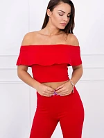 Sada s volánikom červená