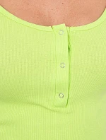 Šaty s výstrihom na gombíky kivi