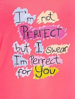 Dokonalá ružová blúzka s neónovou potlačou