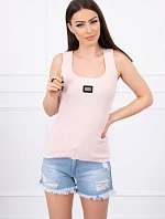 Rebrovaná blúzka s blúzou púdrovo ružová