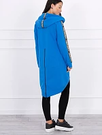 Mikina so zipsom na chrbte z džínsoviny