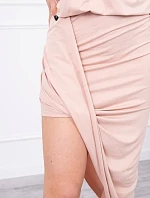 Sukienka asymetryczna ciemny pudrowy róż