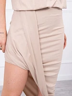 Sukienka asymetryczna beżowa