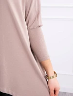 Oversize blúzka tmavo béžová