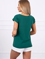 Blúzka s potlačou pier zelená