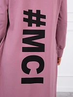 Tmavo ružová bunda s potlačou