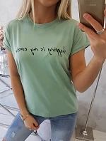 Nakupovanie je moja kardio tmavo mätová blúzka