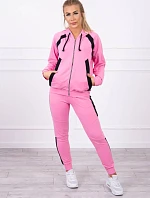 Športová sada s pruhmi svetlo ružová