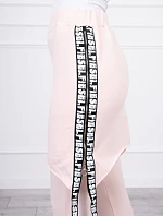 Nohavice/oblek s nápisom selfie powder pink