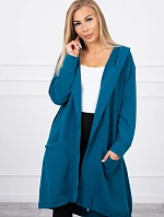 Bunda oversize s kapucňou navy