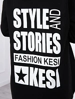 Zateplená mikina s dlhým chrbtom a kapucňou čierna