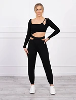 Súprava s blúzkou čierna