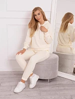 Tepláková súprava s kapucňou ecru