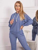 Džínsová mikina s kapucňou v sade