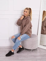 Mikina s kapucňou mocca