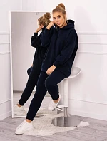 Zateplená súprava s mikinou tmavomodrá