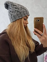 Fleecová čiapka Sonia K201 tmavo šedá