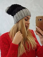 Milano fleecová čiapka K203 čierna+sivá