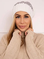 Milano fleecová čiapka K203 grey melange+ecru