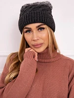 Fleecová čiapka Ilona K218 graphite+grey