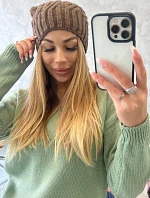 Fleecová čiapka Paulina K227 mocca