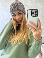 Fleecová čiapka Melisa K241 navy blue+blue