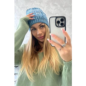Fleecová čepice Melisa K241 modrá
