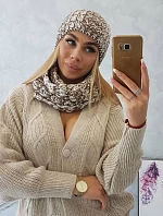 Dámska fleecová súprava Merry K202 hnedá+ecru