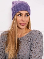 Čiapka Paris fleece K213 fialová+pudrovo ružová