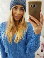 K204 džínsová fleecová čiapka so šiltom