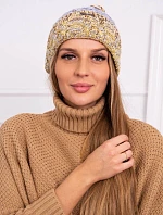 Pola fleecová čiapka K267 fialová+žltá