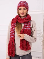 Dámska súprava so šatkou Anika K304 červená