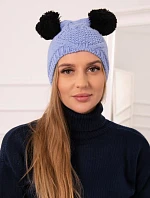 Fleecová čiapka 2 brmbolce K291 modrá