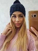 Fleecová čiapka Waleria K307 navy blue