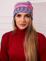 Monika fleecová čiapka K256 ružová+tmavo fialová