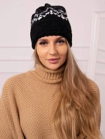 Dámska čiapka Kira K374 black+white