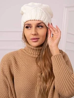Dámska čiapka Liliana K375 ecru