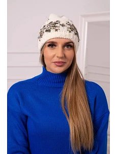 Dámska čiapka Florence K350 ecru+khaki