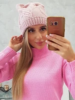 Majka dámska čiapka K376 powder pink