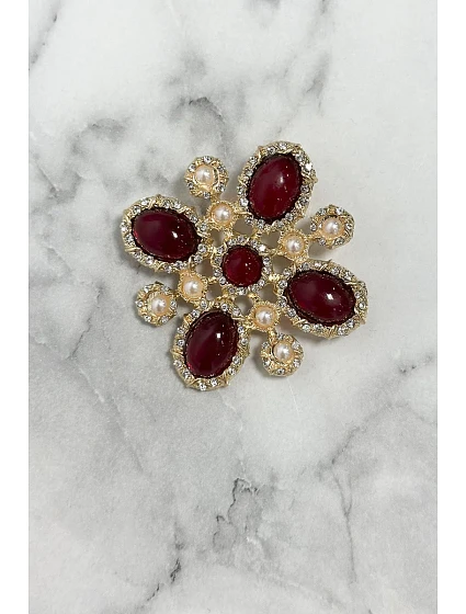 Brož model 18753467 2 červená - K-Fashion