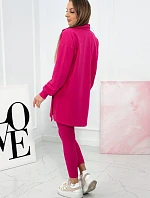 3dielny set blúzka, top a legíny fuchsiová