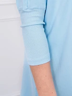 Oversize blúzka v modrej farbe