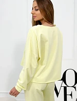 Set 2dielna mikina + nohavice žltá