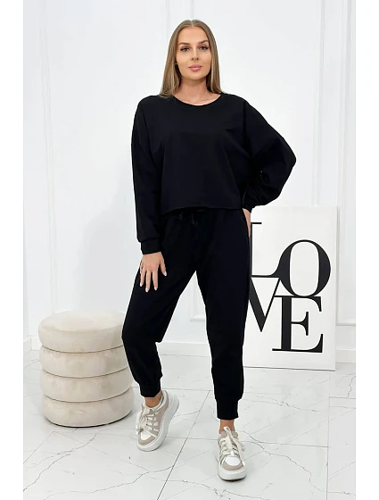 Set 2dílná mikina + kalhoty Černá