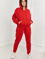 Zateplená sada mikinových + nohavíc červený