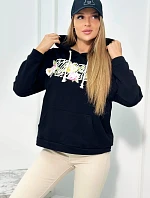 Mikina s nápisom Voyage čierny