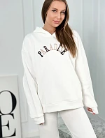 Bavlnená súprava s vyšívaným nápisom Paradise ecru