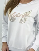 Mikina s bielou potlačou