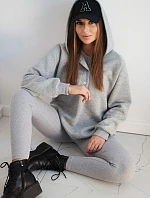 Súprava mikiny, topu a legín 3 v 1 sivá